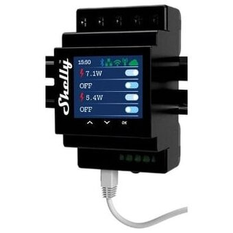 Shelly Pro 4PM, 4-násobný spínací modul , LAN, Wifi, BT