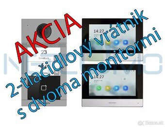 2-tlačidlový videovrátnik Hikvision s dvomi monitormi