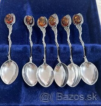 Predam prekrasne strieborne lyzicky pravym Baltickym janta - 1