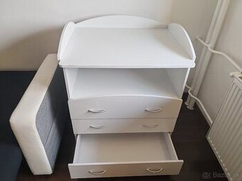 Prebaľovacia komoda, 85 x 71 x 96 cm, biela