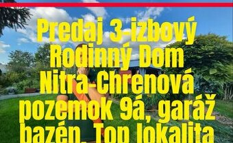 Predaj 3-izb.,RD,Nitra-Chrenová,110 m2, garáž, poz. 9á, Exkl