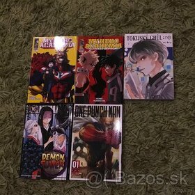 My Hero Academia,Demon Slayer, One Punch Man Manga