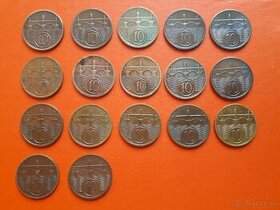 Ponúkam na predaj kompletnú sadu minci 10 Halier 1.Republika - 1