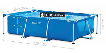 Predam bazen INTEX Metal Frame 3,00 x 2,00 x 0,75m
