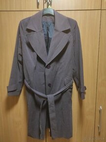 Fialový hrubší trench coat