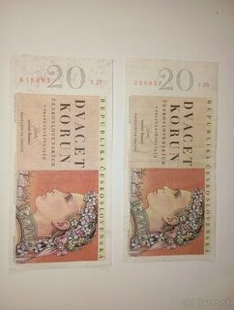 BANKOVKY 20 KČS, 1949, 1. VYDANÁ SÉRIE A