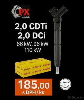Repasované vstrekovače BOSCH 2.0 CDTi, 2.0 DCi