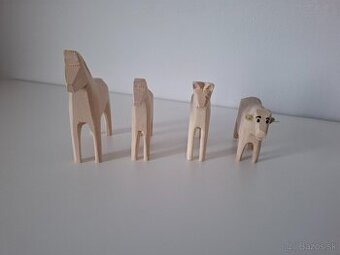 Drevene koniky a kravicky