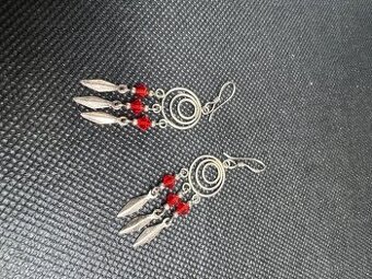 Starožitné strieborné retro náušnice