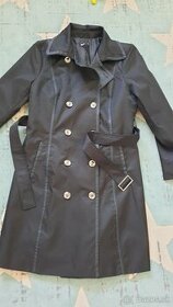 Čierny dámsky kabát veľ. XL (cca. 42-44)