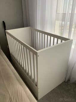 Predám detskú postieľku Ikea stuva s matracom, rozmer 60x120