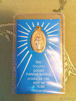 Predám pozlátený Medailón Panny Márie 15 x 20 mm