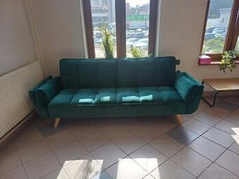 Rozkladacia pohovka zelená