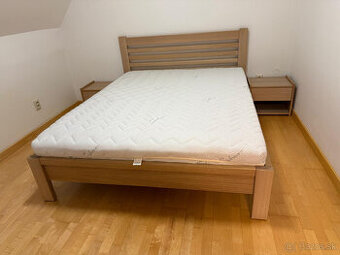 Manželská postel 160x200 masiv DUB