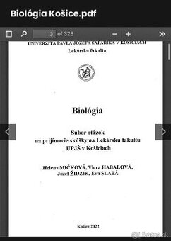 Predám elektronické modelové otázky na prijímačky UPJŠ VŠ,ZL