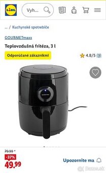 teplovzdusna friteza GOURMETmaxx
