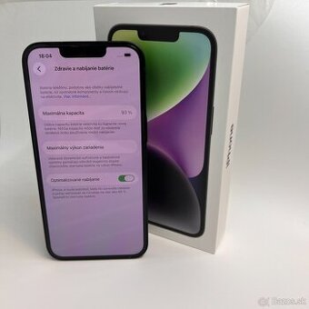 IPHONE 14 MIDNIGHT 128GB ZÁRUKA - VEĽMI PEKNÝ STAV