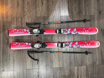 Detské lyže 117cm + Lyžiarky 23-23,5