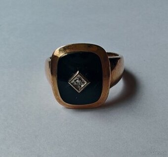 Starozitny zlaty pansky prsten