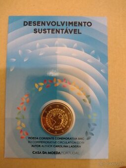 2 € Portugalsko 2025 coincard BU + proof Udržateľný rozvoj