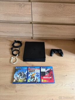 Sony PlayStation 4 Slim 500GB + originál ovládač a PS4 hry