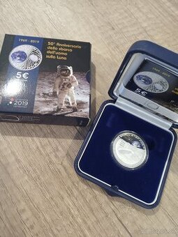 Strieborná minca Taliansko 5€