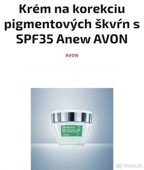 Výhodne Avon Anew krém na korekciu pigmentových škvŕn