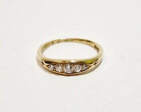 18k zlatý diamantový prsteň 0,42ct