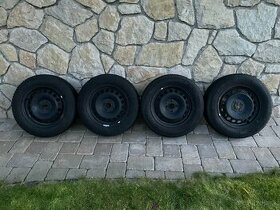 Plechové disky 6J x 15 + pneu 195/65 R15 zimné - 1
