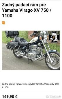 Zadný padací rám pre Yamaha Virago XV 750/1100