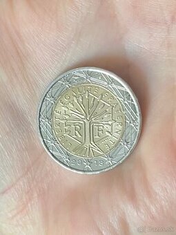 2€ minca ÉGALITÉ FRATERNITÉ J.JIMENEZ LIBERTÉ RF Francúzsko