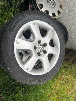 Elektrony aj pneu 5x100 R15 original vw Polo
