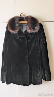 vintage kožuch krátky, XS