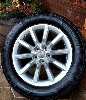 alu R17 5x112, ET38, orig. Audi A4 letné pneu 225/50