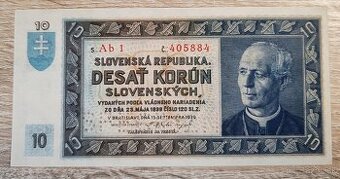 10 Ks, 1939, Ab1, SPECIMEN, Slovenský štat