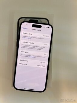 IPHONE 15 BLACK 128GB ZÁRUKA - VEĽMI DOBRÝ STAV - 1