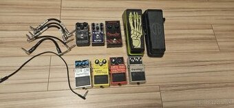 Gitarové efekty (rôzne) + pedalboard + power suply
