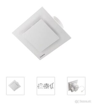 ventilátor Sapho Tecto TC201 biela farba.