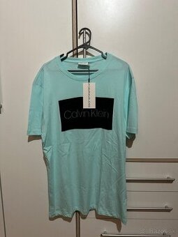 Pánske tričko Calvin Klein - tyrkysové - veľkosť L/XL
