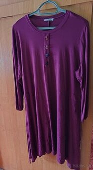 Fialové upletove šaty pre moletky xxl