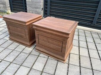 2 ks nove masivne rustikalne nocne stoliky