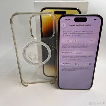 IPHONE 14 PRO GOLD 256GB ZÁRUKA - VEĽMI PEKNÝ STAV