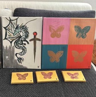 Obrazy na plátne – veľmi dobrý stav, originálna práca