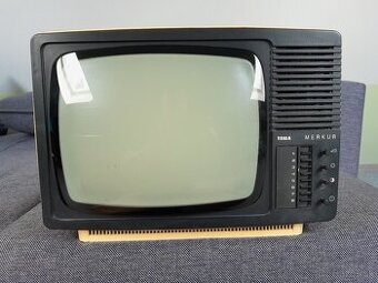 Vintage Tesla prenosný televízor Merkur 4160AB