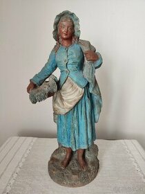 Johann Maresch rybárka keramická socha žena - 1
