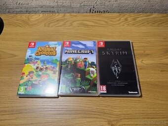Nintendo switch hry minecraft skyrim animal crossing