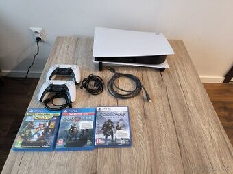 PlayStation 5 + 2× DualSense bezdrôtový ovládač PS5