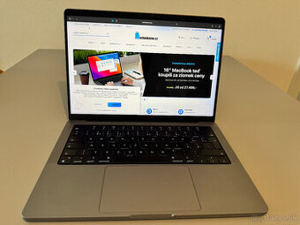 Macbook Pro 14 M1 Pro SG/10C CPU/14C GPU/32GB/1TB/KB-CZ/CZK