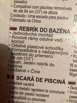 Bazénové schody pre nadzemné bazény