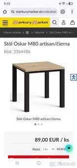 Predám jedálenský stôl